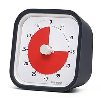 【中古】【39shop】タイムタイマーTIME★TIMER 勉強タイマー MOD モッド カバー チャコールグレイ 9cm 60分 学習アラーム 正規品 TTM9-W（良い）｜ドリエム店