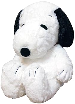 【中古】ナカジマコーポレーションNakajima Corporation PEANUTS SNOOPY 南京豆 ハグハグ ぬいぐるみ L大きさ おせっかい 黒 077400-15