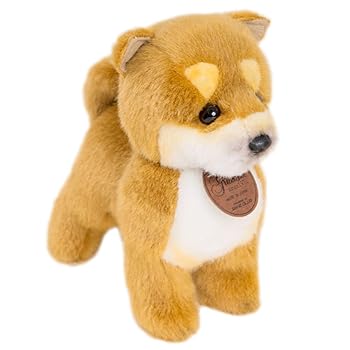 【中古】三英取り引き 一風変わった ぬいぐるみ グレイスフル日本製 シバイヌ S 立ち 茶 W12.5×D24×H21.5糎 飼い犬 I-6857