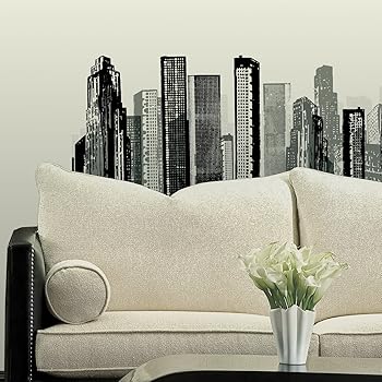 【中古】RoomMates RMK1602GM Cityscape Peel and Stick Giant Wall Decal 並行輸入品