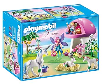 【中古】プレイモービルPLAYMOBIL? PLAYMOBIL Fairies with Toadstool House Building Kit 6055 並行輸入品