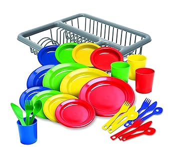 【中古】KidzlaneKidzlane Durable Kids Play Dishes Pretend Play Childrens Dish Set 29 Piece with Drainer 0531 並行輸入品