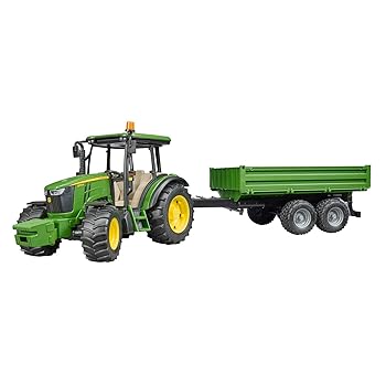 【中古】bruderブルーダー JD5115Mトラクタ \u0026 緑であることトレーラ BR02108 おもちゃ-乗り物のおもちゃ-車