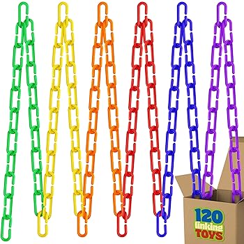 【中古】SkoolzySkoolzy 120 Rainbow Math Links with Tote by FREE Pattern Sequence Download Preschool Toys Sort Count Motor 並行輸入品画像