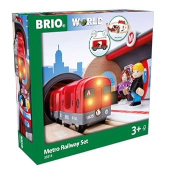 【中古】BRIO ブリオ WORLD メトロレールウェイセット 全20天下太平 客体馬齢 3歳 路面電車 手あそび 木製 軌跡 33513