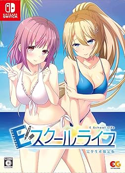 【中古】Eスクールライフ　完全生産限定版 - Switch 描き下ろしB2タペストリー、花園瑛美SDアクリルキーホルダー、複製イラスト色紙、主題歌CD