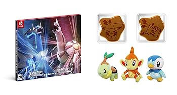 【中古】【39shop】ポケットモンスター★ブリリアントダイヤモンド・シャイニングパールダブルパック -Switch +ナエトル・ヒコザル・ポッチャマぬいぐるみセット Ama（良い）｜ドリエム店