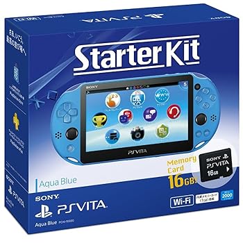 【中古】PlayStation Vita Starter Kit アクア・ブルー