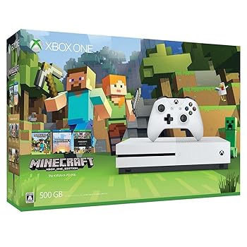 【中古】Xbox One S 500GB Ultra HD ブルーレイ対応プレイヤー Minecraft 版 ZQ9-00068