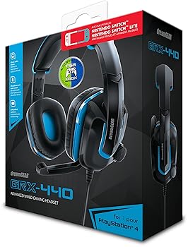 【中古】dreamGEAR GRX-440 PS4用 ゲームヘッドセット ブラックブルー