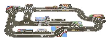 【中古】タカラトミーTAKARA TOMY トミカワールド 街がひろがる! つながる道路 W245×H245×D50mm グレー