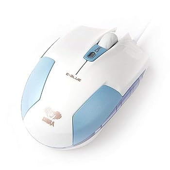 【中古】E-Blue Cobra タイプS 1600DPI 光学LEDコンパクトゲーミングマウス、ピンクブルー EMS128PK