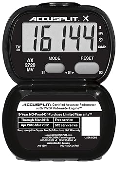 【中古】Accusplit 加速計 アクティビティトラッカー 歩数計 MVPA 黒いこと