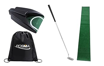 【中古】Posma PG010F 自動小銃戻りPutting Cup，Miniゴルフ住みか用訓練を受けるつや消しPortable動かす鳴ったつや消し，ゴルフ訓練を受けるパター，御徒面子