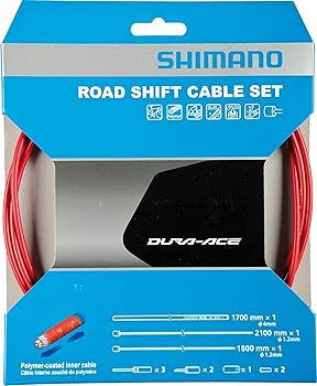 【中古】シマノSHIMANO リペアパーツ シフトケーブルセット ポリマーコーティング 9000 レッド RD-9000用ノーズ付 Y63Z98930