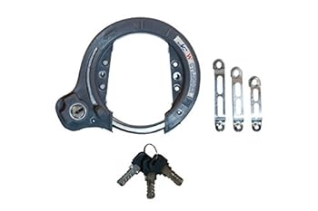 【中古】J&C 大型固定式ロック JC-028CL グレー キー3本 57mmx100mm