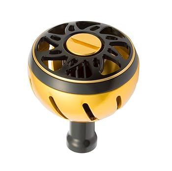 【中古】ＳＬＰＷＯＲＫＳ ダイワDAIWA slpワークスDaiwa Slp Works ハンドルノブ SLPW アルミラウンドノブ M 電動・両軸リール共用 ゴールド