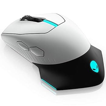 【中古】Dell ALIENWARE 有線無線電話 最長300第四次元 ゲーミングマウス 7名取り草 16000DPI検知器 AW610M ルナライト 2