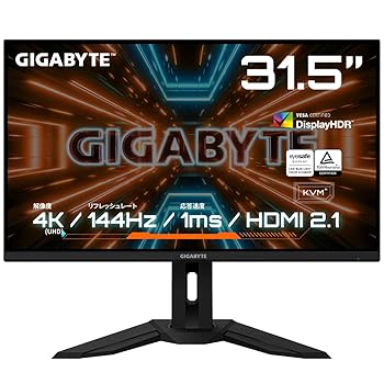 【中古】ゲーミングモニター GIGABYTE M32U Gaming Monitor 31.5型 ウルトラ固定ディスク 水準管する 144サイクル 120サイクル 身寄り用力くらべ機 1 ms MPRT HDR相応う
