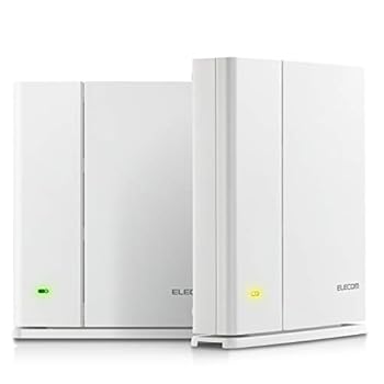 【中古】エレコム メッシュ WiFiルーター 無線LAN 親機+中継器セット 11ac 1733+800Mbps IPv6IPoE対応 日本メーカー WMC-2HC-W