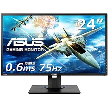 【中古】ASUS ゲーミングモニター VG245HE-J 24インチフルHD0.6ms75HzHDMIx2FreeSyncブルーライト軽減VESA対応国内正規品