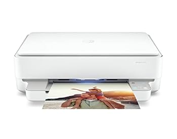 【中古】HP カラー プリンター A4インクジェット複合機 ENVY 6020 ホワイト スマホ印刷 Wi-Fi対応 自動両面印刷 テレワーク 光るステータスライト スマー