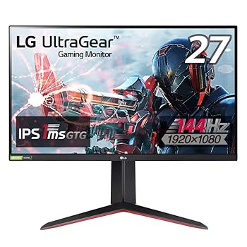 【中古】LG ひな型受け答え ゲーミングモニター UltraGear 27GN650-B 27in盛りだくさんHDIPS144サイクル1msGtoGG-SYNC Compatible,FreeSync PremiumHDRHDMI×2,DPピボ