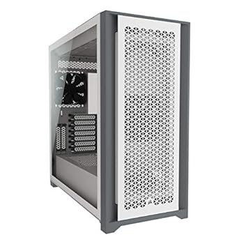 【中古】CORSAIR 5000D エア湖流出強化因子硝子製真っただ中高閣 ATX 容れもの、白いこと CC-9011211-WW
