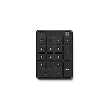 【中古】マイクロソフト ナンバー パッド 23O-00002 : ワイヤレス 薄型 テンキー キーカスタム可 3台接続可 Bluetooth マット ブラック Windows Surfac