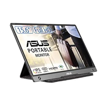 【中古】ASUS MB16AH モバイルモニター モバイルディスプレイ 15.6インチIPSフルHDPS4・Switch・PC・スマホ対応薄さ9mm・軽量730gUSB-C・HDMIスピーカー3