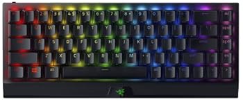【中古】Razer ゲーミングキーボード ワイヤレス BlackWidow V3 Mini HyperSpeed Yellow Switch 2.4GHz Bluetooth 最大200時間バッテリー持続 メカニカル
