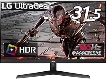 【中古】LG ゲーミングモニター UltraGear 32GN600-BAJP 31.5インチWQHDVA非光沢165HzHDRFreeSync Premium1ms MBRHDMI×2,DisplayPort3年安心・無輝点
