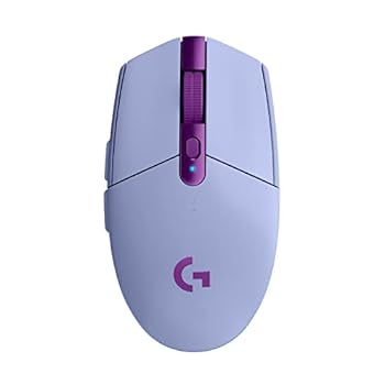 【中古】Logicool G ゲーミングマウス G304 LIGHTSPEED ワイヤレス マウス G304-LC 軽量 99g HERO センサー 6個プログラムボタン 250時間連続使用可能 ラ