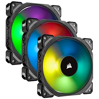 【中古】Corsair ML120 PRO RGB 3 Fan Pack with Lighting Node PRO マイコン入れもの気違い 120粍径 RGB積み上げる FN1146 CO-9050076-WW