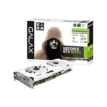 【中古】玄人志向 ビデオカード 新シリーズGALAKURO Whiteモデル GEFORCE GTX 1070Ti搭載 GK-GTX1070Ti-E8GBWHITE