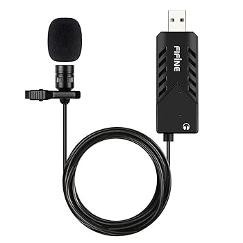 【中古】Fifine USB Lavalier ラペルマイクロホン クリップオン カーディオイドコンデンサー 電子計算機マイクロホン プラグアンドプレイ USBマイクロホン 物音鉄道車両