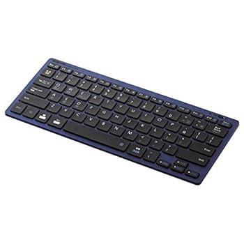 【中古】エレコム Bluetooth マルチペアリング ミニキーボード パンタグラフ式 軽量・薄型 3台同時ペアリング mac OSiPad OSWindow OS対応 ブルー TK-FBP