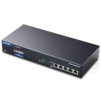 【中古】エレコム スイッチングこしき ギガビット相応う 5界面 金属元素筺体 PoE 静音気違い受け答え 3年次 EHB-UG2B05-PL