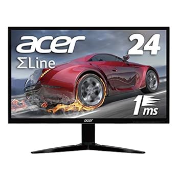 【中古】Acer ゲーミングモニター SigmaLine 24in KG241bmiix 1msGTG 75サイクル TN FPS方角 盛りだくさん固定ディスク FreeSync HDMIx2 金棒引き内蔵 青みともし火助け出す
