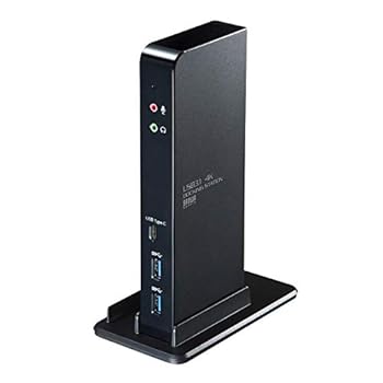 【中古】【39shop】サンワサプライ★USB3.1ドッキングステーションUSB2.0&times;2ポートUSB3.1&times;2ポートType-C&times;1ポートRJ-45ヘッドホン・マイクジャック タブレットスタ（良い）｜ドリエム店
