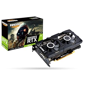 【中古】Inno3D NVIDIA GeForce RTX 2070 GPU積み上げる 映像媒体歌留多 N20702-08D6-1160VA22 定め事代わりになる店生産物、継続期間2年
