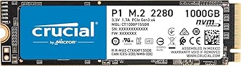 【中古】Crucial SSD M.2 1000GB P1続きもの Type2280 PCIe3.0x4 NVMe 5 置き目代わりになる店品 CT1000P1SSD8JP