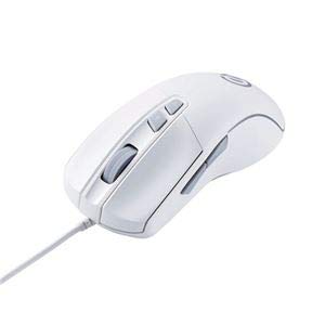【中古】エレコム ゲーミングマウス光学式8000万回耐久スイッチ6200dpi5ボタン有線ホワイト M-G01URWH