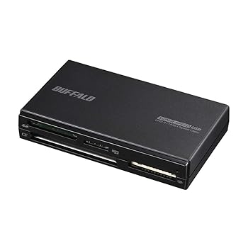 【中古】緩衝装置置き目 BUFFALO UHS-II相応う USB3.0 マルチカードリーダー 黒いこと BSCR708U3BK