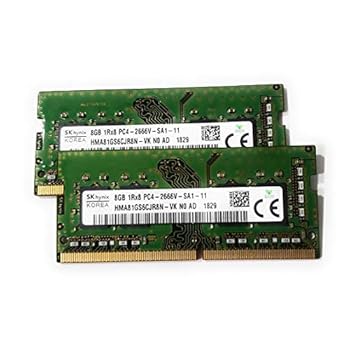 【中古】純正 OEM ノートパソコン SK Hynix Ram HMA81GS6CJR8N-VK 16GB 2X8GB PC4-21300 DDR4-2666MHz ノンECC アンバッファード CL19 260ピン SoDimm 1.