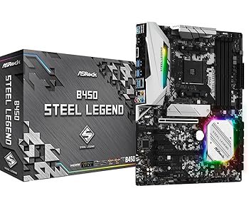 【中古】ASRock お母さんゲーム盤 B450 Steel Legend AMD Ryzen AM4 相応う B450 ATX お母さんゲーム盤 国内置き目代わりになる店品