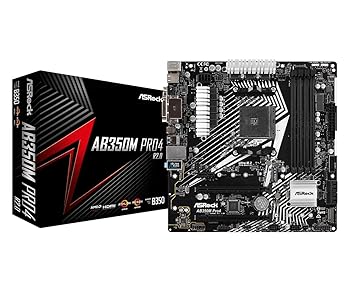 【中古】Asrock AMD AB350M Pro4 R2.0 Micro ATX DDR4 母ちゃんゲーム盤
