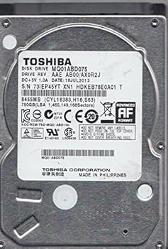 【中古】MQ01ABD075, AB00AX0R2J, HDKEB78E0A01 T, Toshiba 750GB SATA 2.5 Hard Drive 並行輸入品