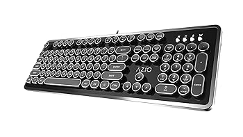 【中古】Azio MK RETRO 機械的鍵盤 印字機 USB繋ぎ合わせる 104足懸かり 英語割りつける置き目インポート品