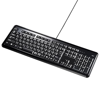 【中古】サンワサプライ USBこしき付鍵盤 薄型メンブレン テンキー有り USB2界面 黒いこと SKB-SL21UHBK
